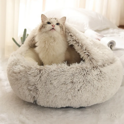 Cama para Mascotas en Forma de Concha de Peluche