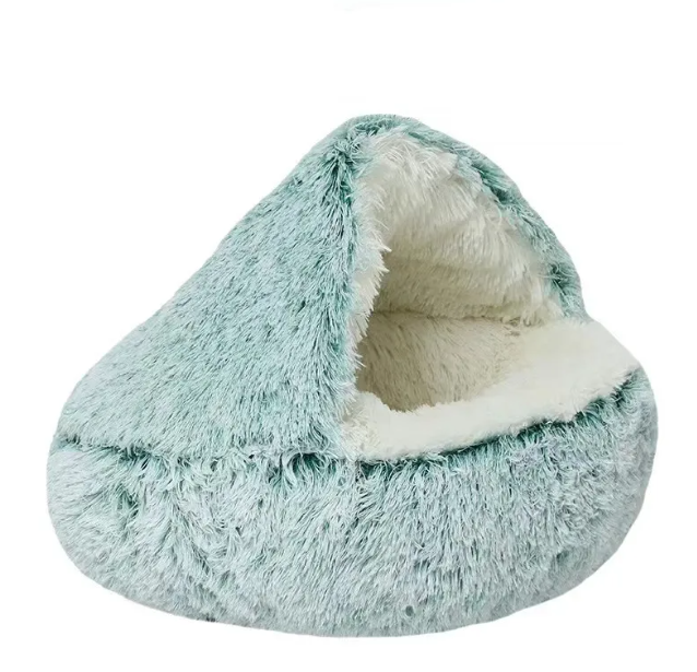 Cama para Mascotas en Forma de Concha de Peluche