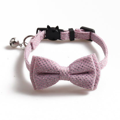 Collar Brillante con Lazo para Mascotas
