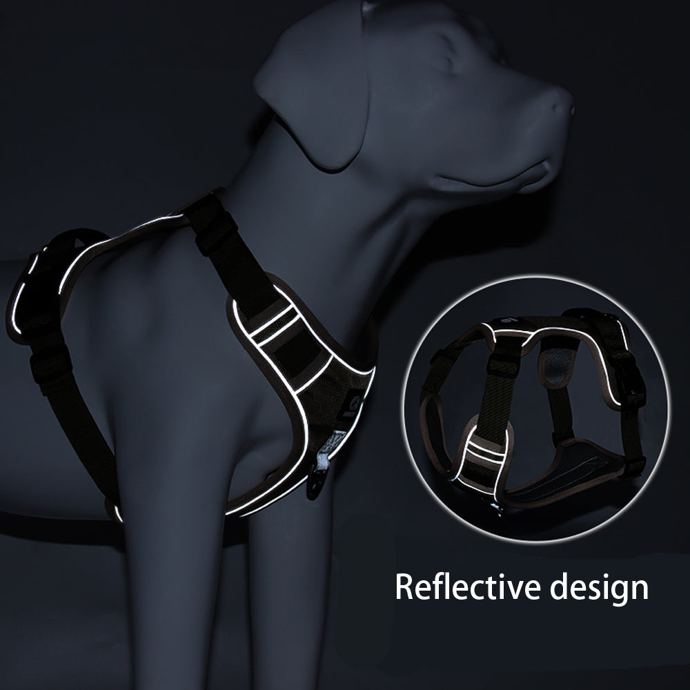 Arnés Reflectante Antitirones para Perros con Asa de Control