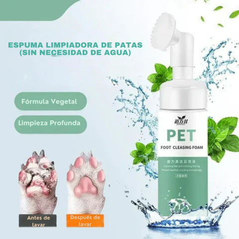 Espuma Limpiadora de Patas (Limpieza en Seco Sin Aclarado)