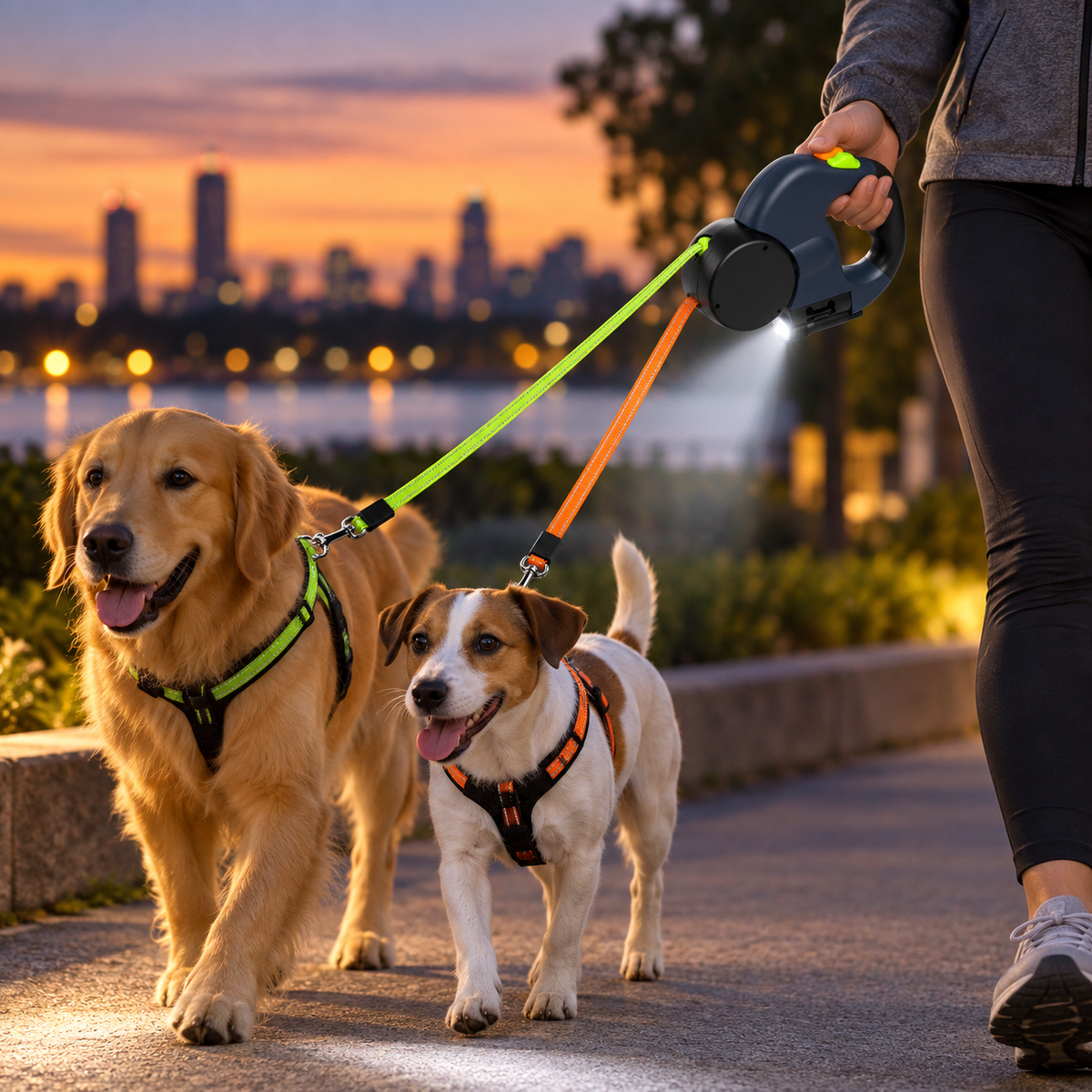 Correa Retráctil Reflectante para Perros