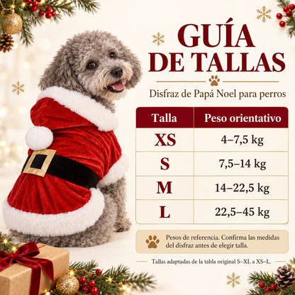Disfraz de Navidad para Perros con Abrigo Encapuchado