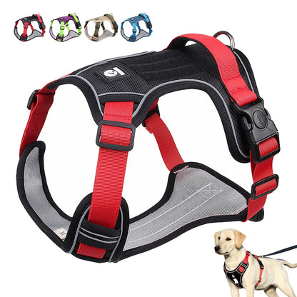 Arnés Reflectante Antitirones para Perros con Asa de Control